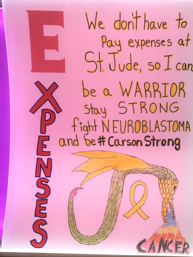 E for Expenses at St Jude